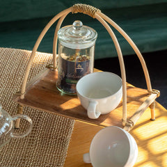 Coconut Leaf Tea Stand - Natural product image 2