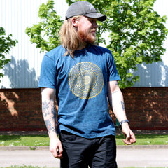 Nomad Sari Stonewashed Cotton T-Shirt – Mandala – Blue – Large product image 3