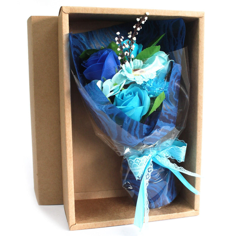 Blue Boxed Hand Soap Flower Bouquet - Special product image