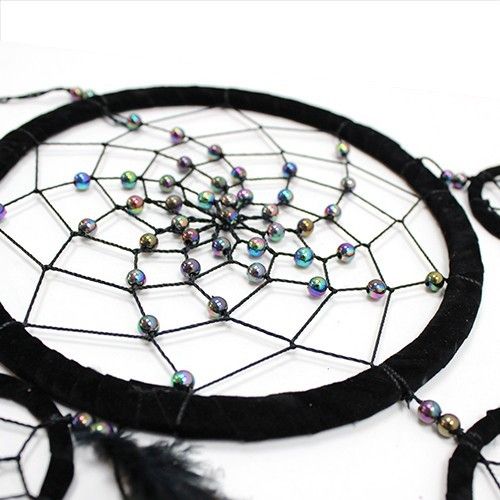 Bali Dreamcatchers - Large Round - Black/White/Red product image 4