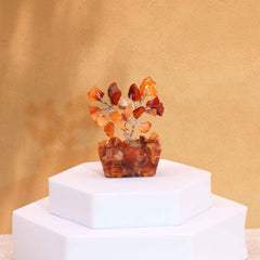 Mini Gemstone Tree On Orgonite Base - Carnelian (15 stones) product image