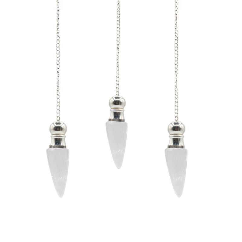 Secret Cavity Discovery of Truth Pendulum - Clear Quartz - Silver Plated product image