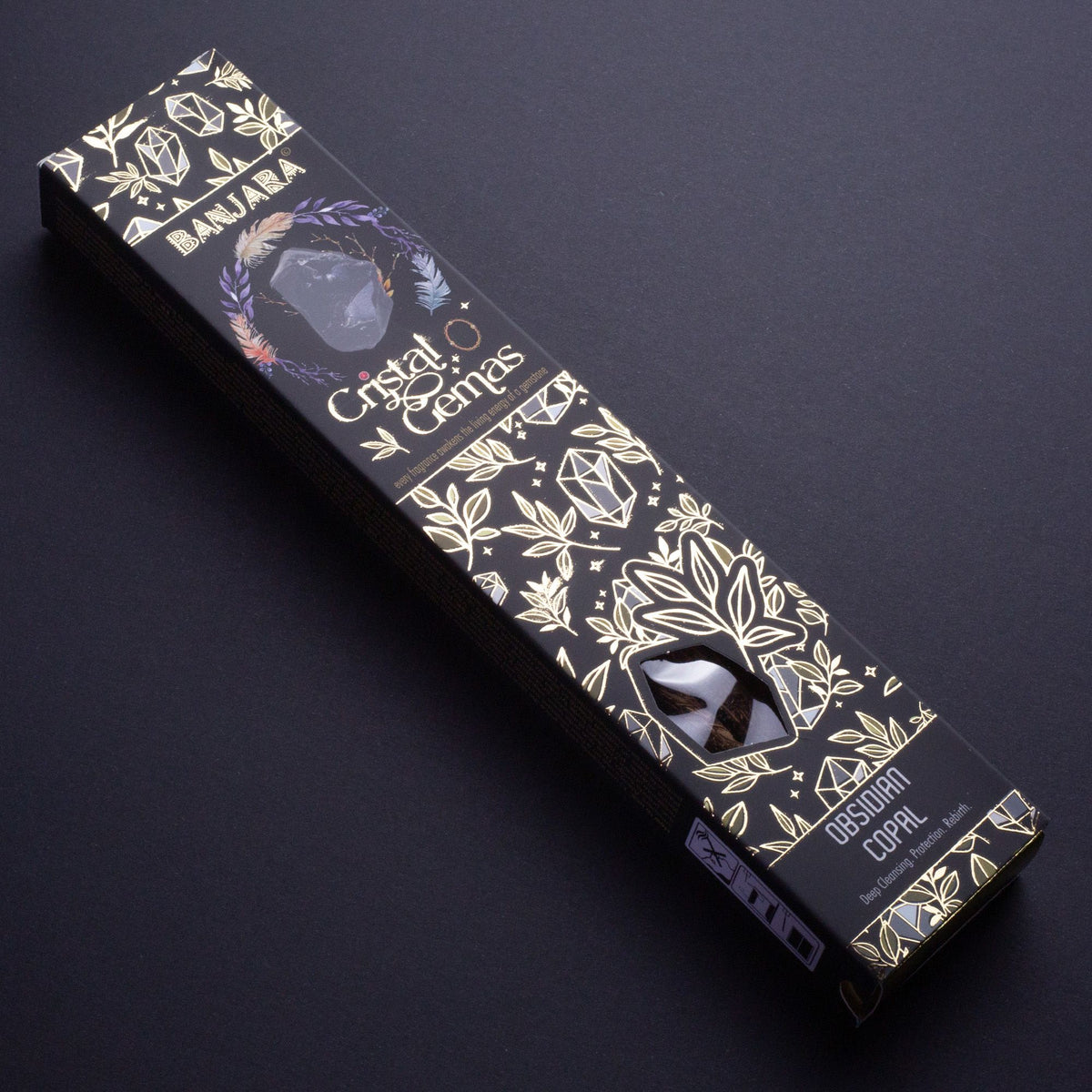 Banjara Cristal Gemas Incense Sticks - Obsidian Copal - product image 2