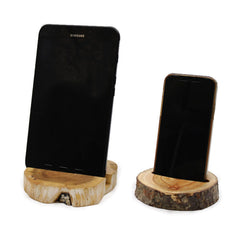 Lrg Gamal Wood Phone Holder - Whitewash product image 2