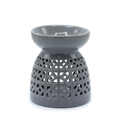 Classic Oil Burner - Morrocan Cutout - Grey product image 2