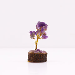 Mini Gemstone Tree On Wood Base - Amethyst (15 stones) product image 3