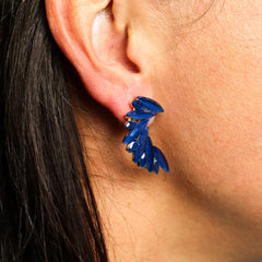 Royal Blue - Vintage Glass - Angel Wings - Earrings product image 6