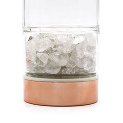Crystal Glass Tea Infuser Bottle - Rose Gold - Rock Quartz product image 3