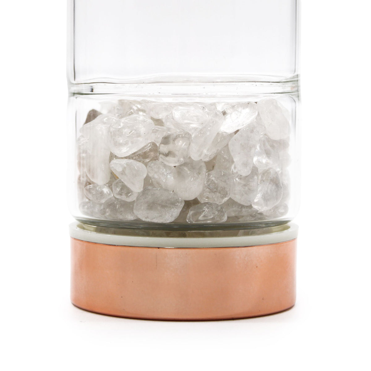 Crystal Glass Tea Infuser Bottle - Rose Gold - Rock Quartz product image 3