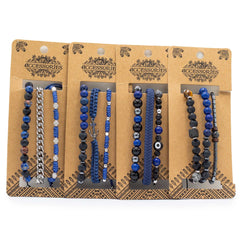 Mens Premium Bracelet Sets - Med Set Blues (asst) product image 5