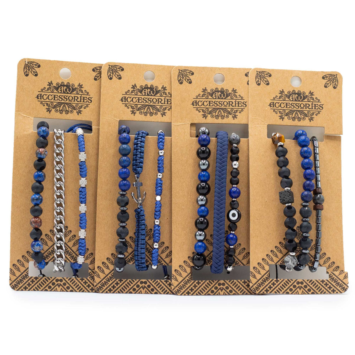 Mens Premium Bracelet Sets - Med Set Blues (asst) product image 5