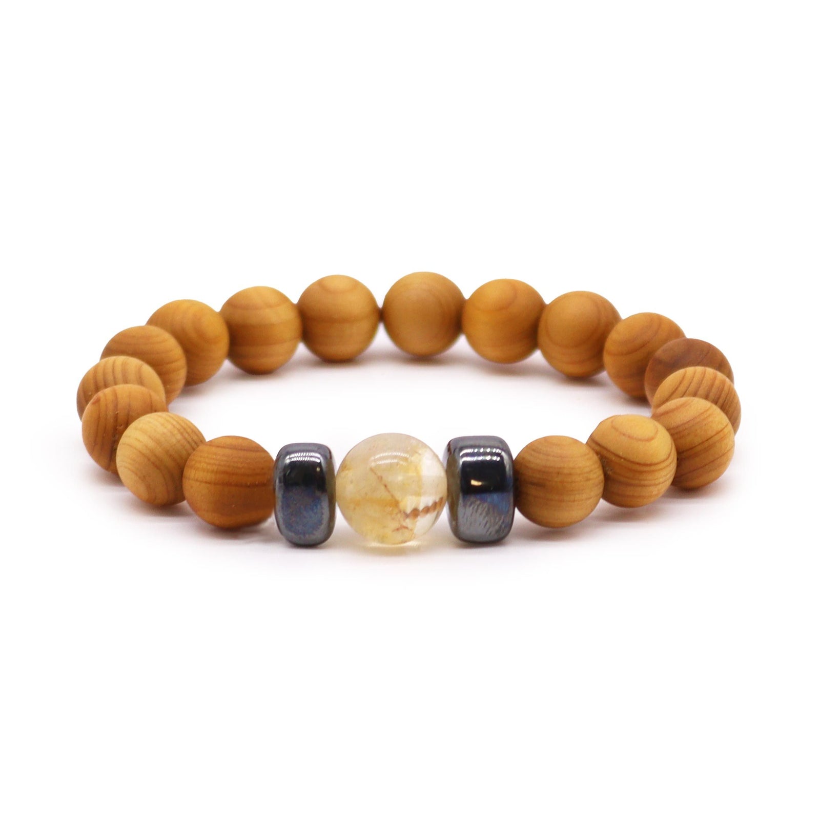 Cedarwood Solar Plexus Chakra Bangle with Citrine product image