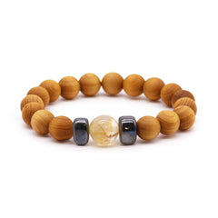 Cedarwood Solar Plexus Chakra Bangle with Citrine product image