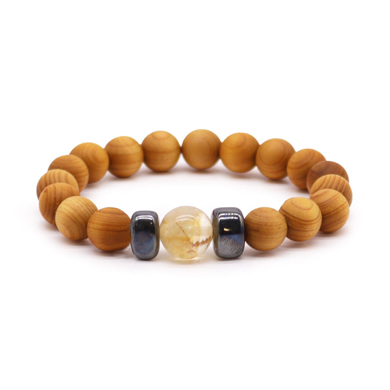 Cedarwood Solar Plexus Chakra Bangle with Citrine product image