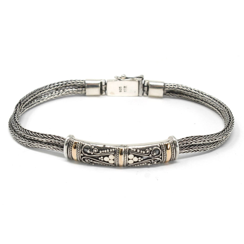 Silver & Gold Bracelet - Unisex Twin Chain product image 9