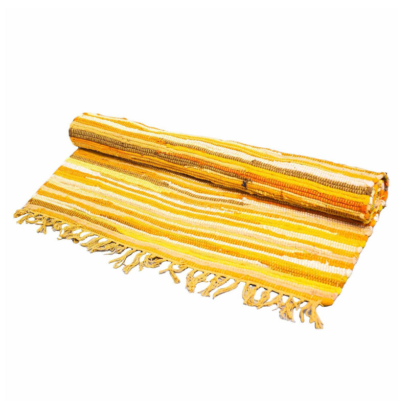 Large Rag Rug - 150x90cm - premium quality - Sunrise Oranges product image