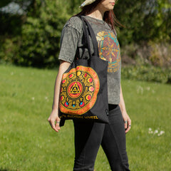 Iconic Classic Tote Bag - Luna Alchemy Wheel - Black 6oz product image 8