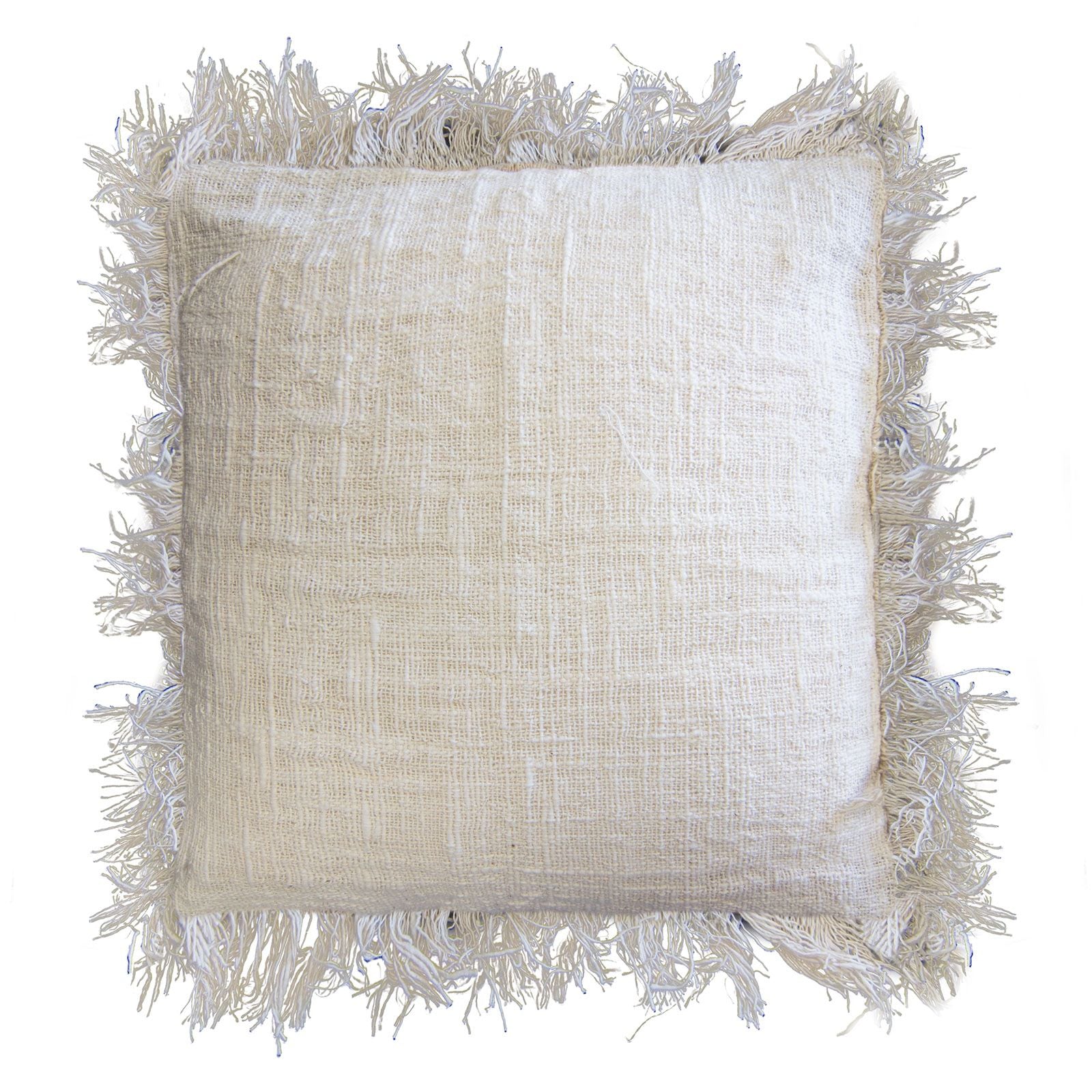 Linen Cushion Cover 60x60cm with fringe product image