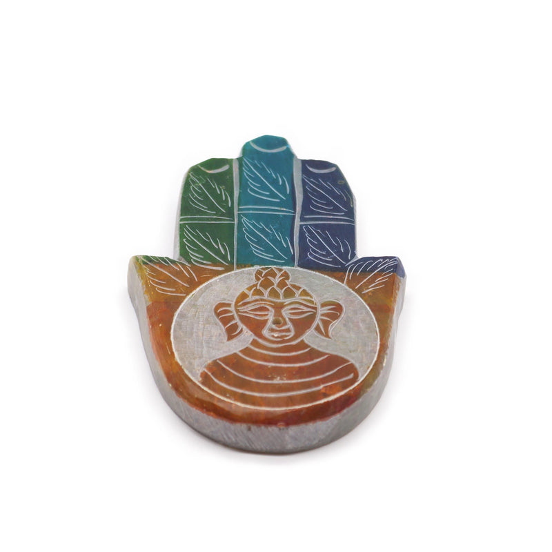 Soapstone Hamsa Incense Holder - Buddah product image