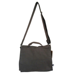 Cotton Canvas Laptop Messenger Bag - Charcoal product image 3