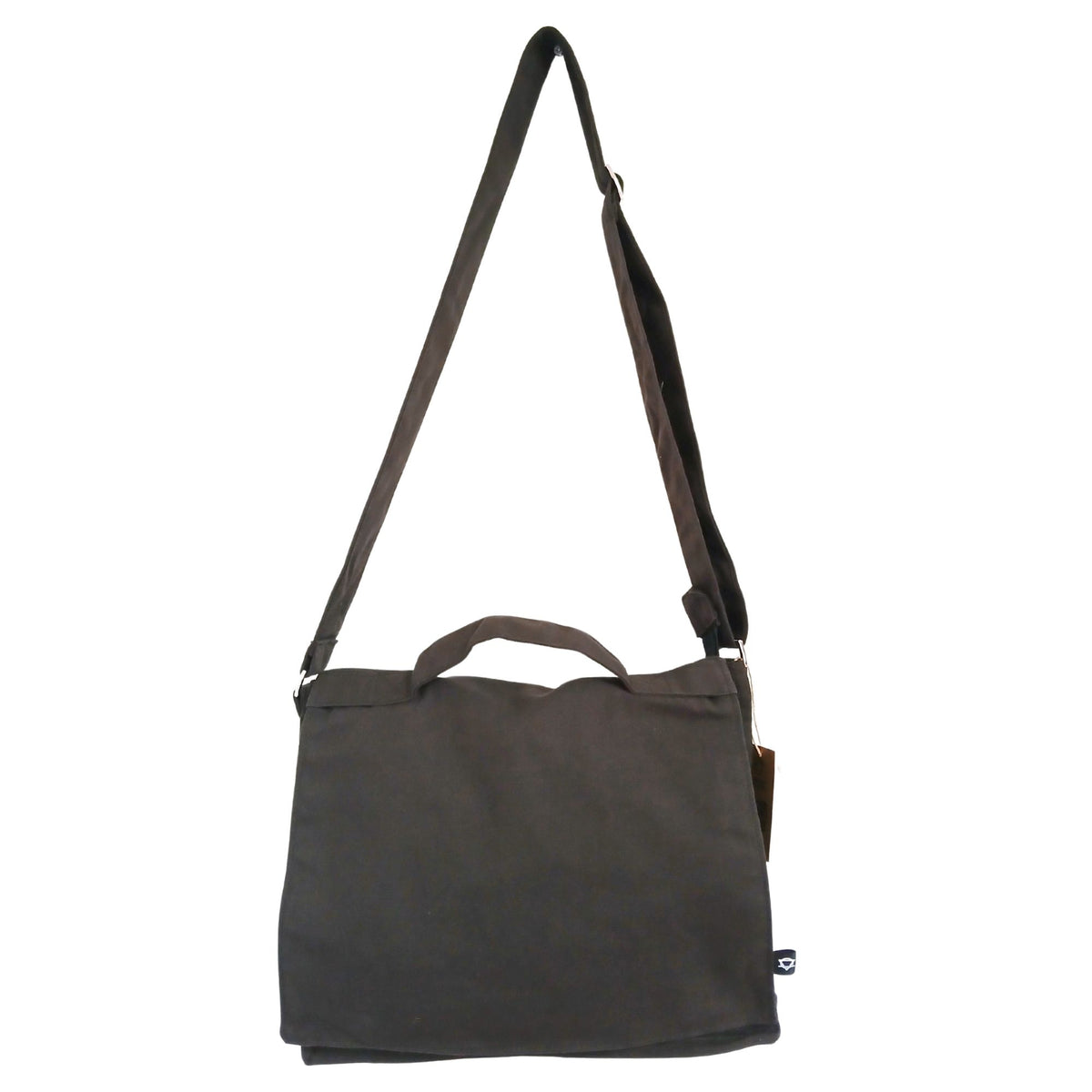 Cotton Canvas Laptop Messenger Bag - Charcoal product image 3