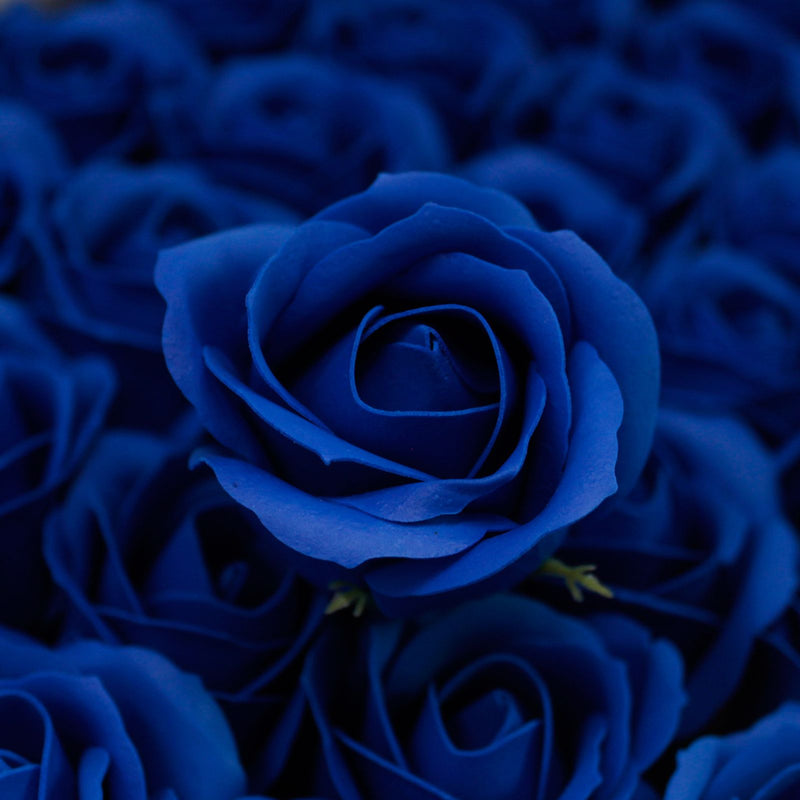 Craft Soap Flowers - Med Rose - Royal Blue product image