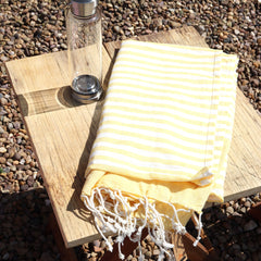 Cotton Pario Throw - 100x180 cm - Sunny Yellow product image 2