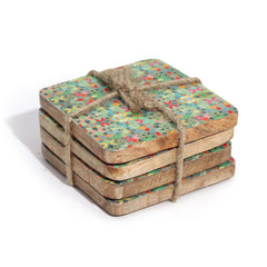 Set of 4 Square Coasters - Mediterranean Tile Pattern product image 6