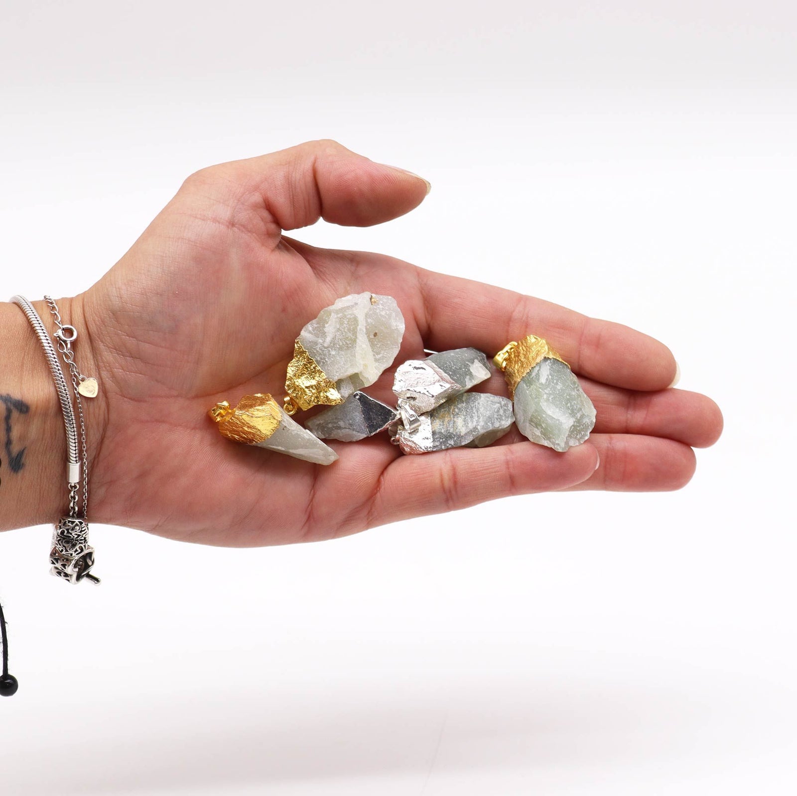 Gemstone Indian Sodalite & Silver Plated Pendants (6 assorted) product image