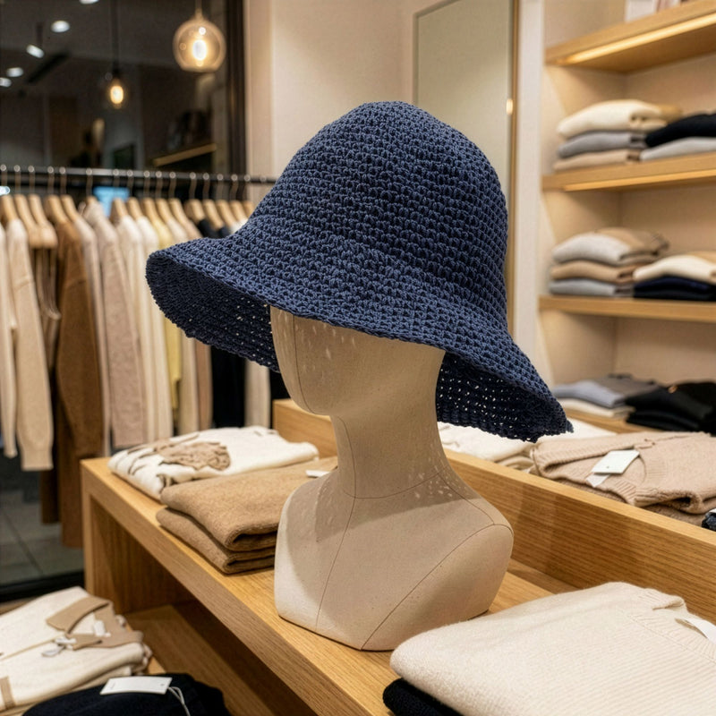 Nomad Sari Floppy Straw Sun Hat - Navy Blue product image