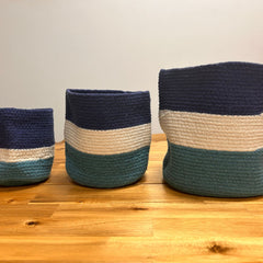 Set of 3 Evil Eye Jute Rope Baskets product image 3