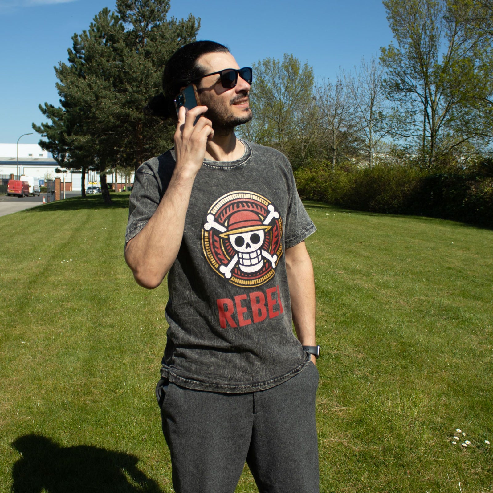 Nomad Sari Stonewashed Cotton T-Shirt - Rebel - Charcoal - Medium product image