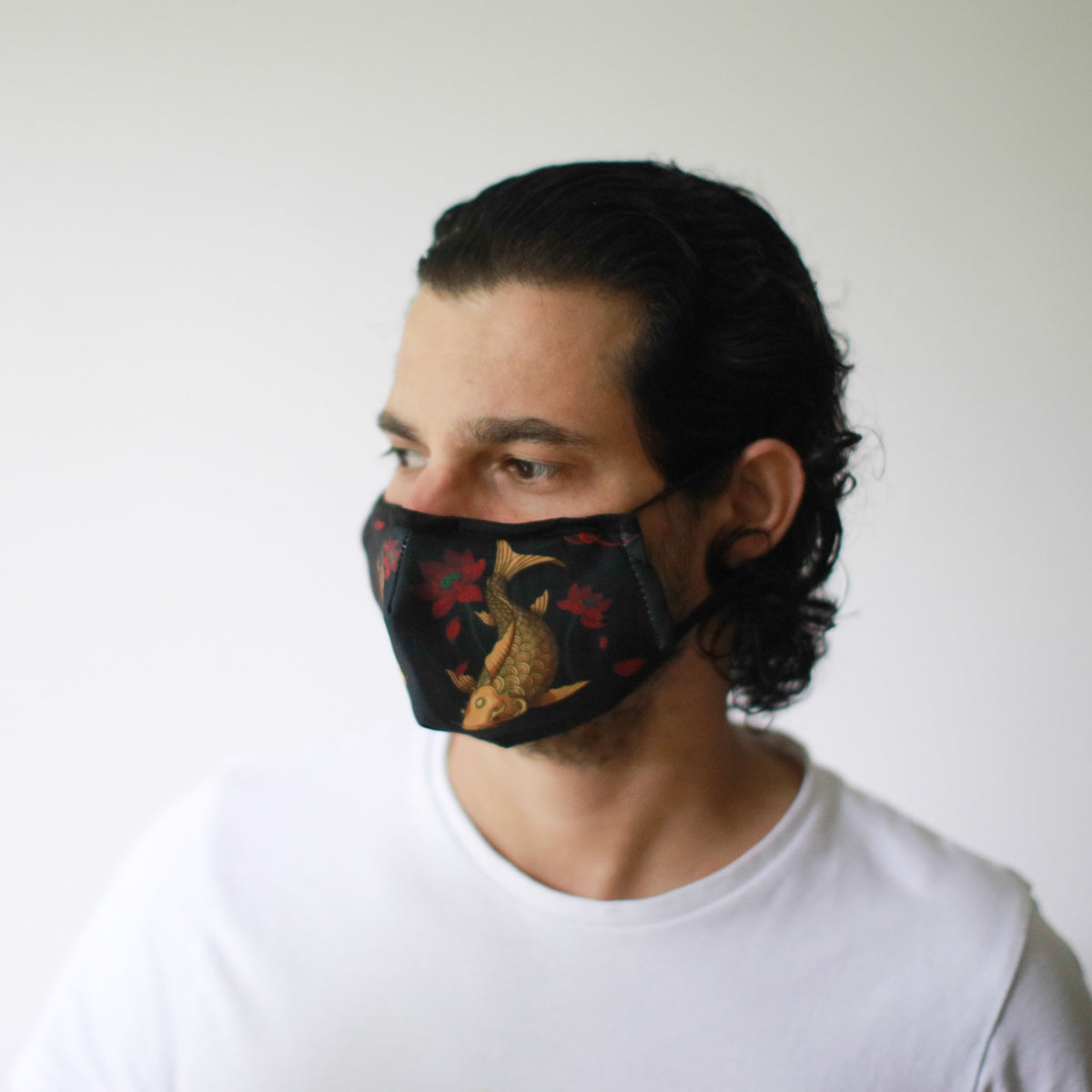 Reusable Fashion Face Mask - Golden Fish (Adult) - product image 4
