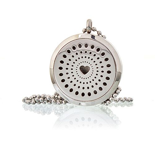 Aromatherapy Diffuser Necklace - Diamonds Heart 30mm product image