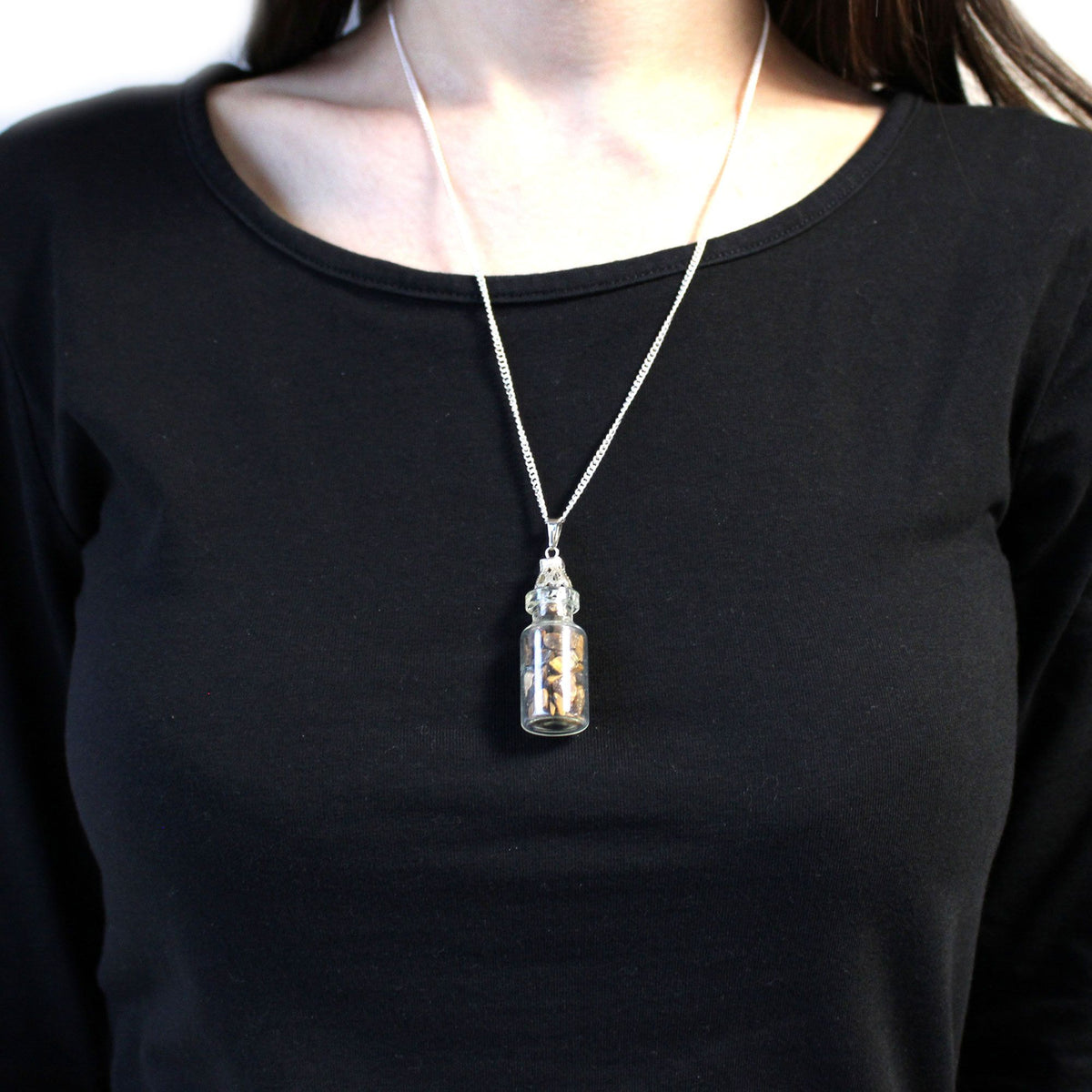 Bottled Gemstones Necklace - Tiger Eye product image 3