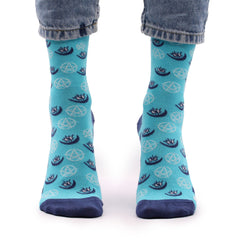 Hop Hare Bamboo Socks S/M - Pentagram and Evil Eye product image