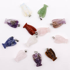Gemstone Mini Angels Pendants (12 assorted) 26x18mm product image 2