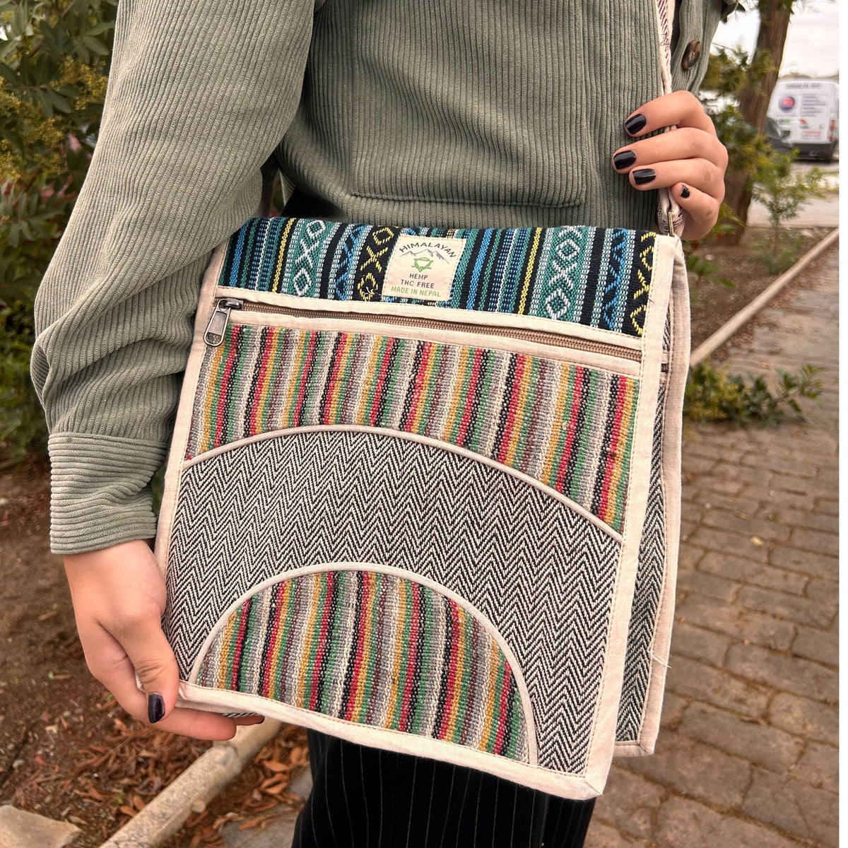 Hemp Laptop Messenger Bag - Curves - product image 2