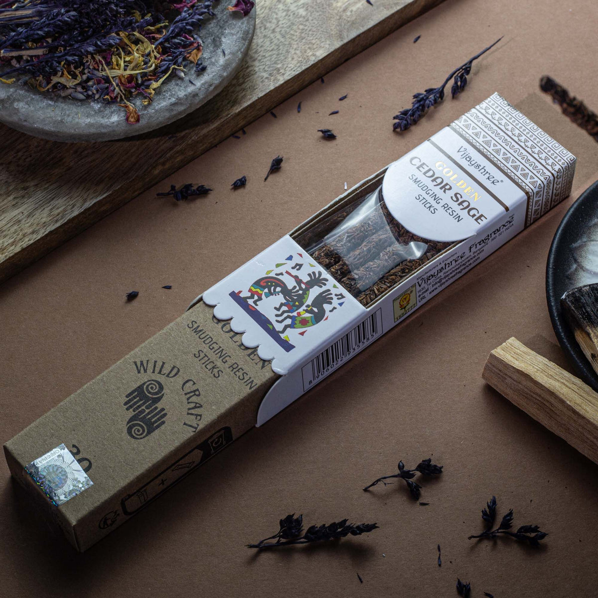 Golden Cedar Sage Smudging Resin Sticks – 30g product image 3