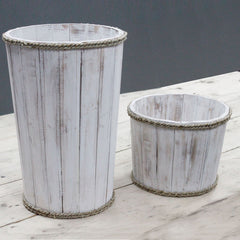 Name Large Wooden Storage Tub – Whitewash product image 4