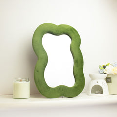 Soft Squiggly Mirror - Large Cloud - Moss Green (33.4x23.5x2.3cm) product image 2