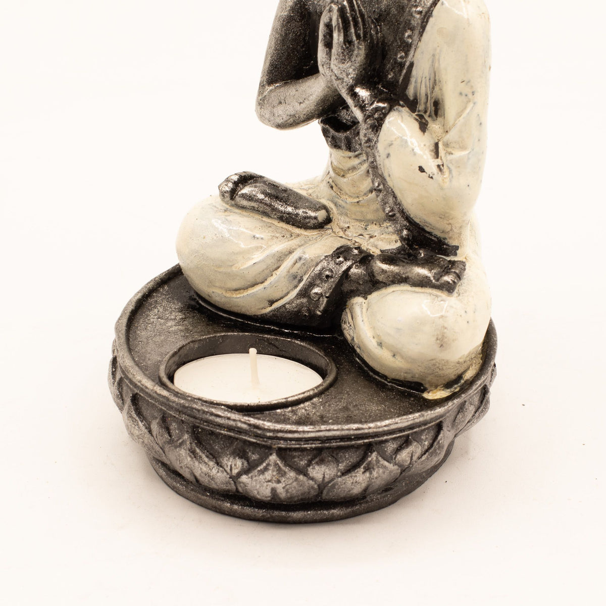 Buddha Candle Holder - White - Medium product image 4