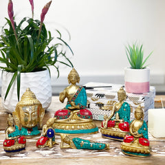 Brass Buddha Figure - Lrg Head - 11.5 cm product image 12