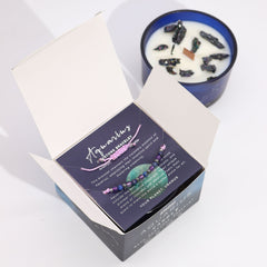 Zodiac Crystal Candle with Gemstone Bracelet - Aquarious product image 4