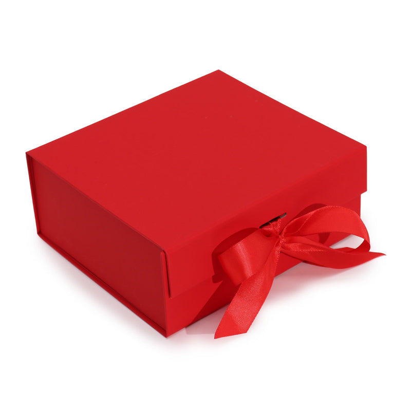 Flat Pack Gift Box - Medium Square (20x18.2x8cm) - Red product image