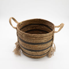 Bananna Leaf & Seagrass Large Baskets - Natural Browns- Set of 3 product image 4