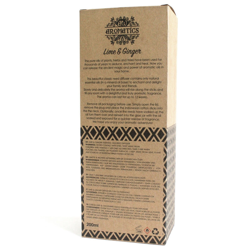 200ml Lime & Ginger Essential Oil Reed Diffuser product image