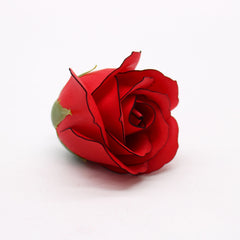 Craft Soap Flowers - Med Rose -Red With Black Rim product image 2