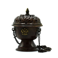 Copper Tibetan Incense Burner - Classic Hanging product image