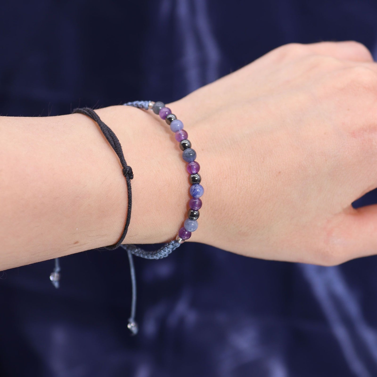 Zodiac Crystal Candle with Gemstone Bracelet - Sagittarius product image